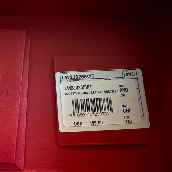 Authentic Valentino Black Rockstud Leather Bracelet-worn 2x-markings on buckle - Picture 12 of 12